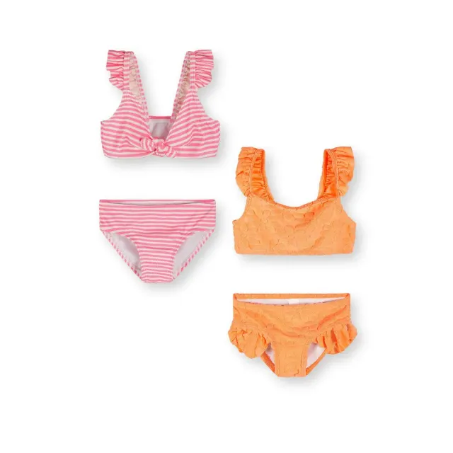 Minoti 44994 bikini til piger 2-pak rosa koral