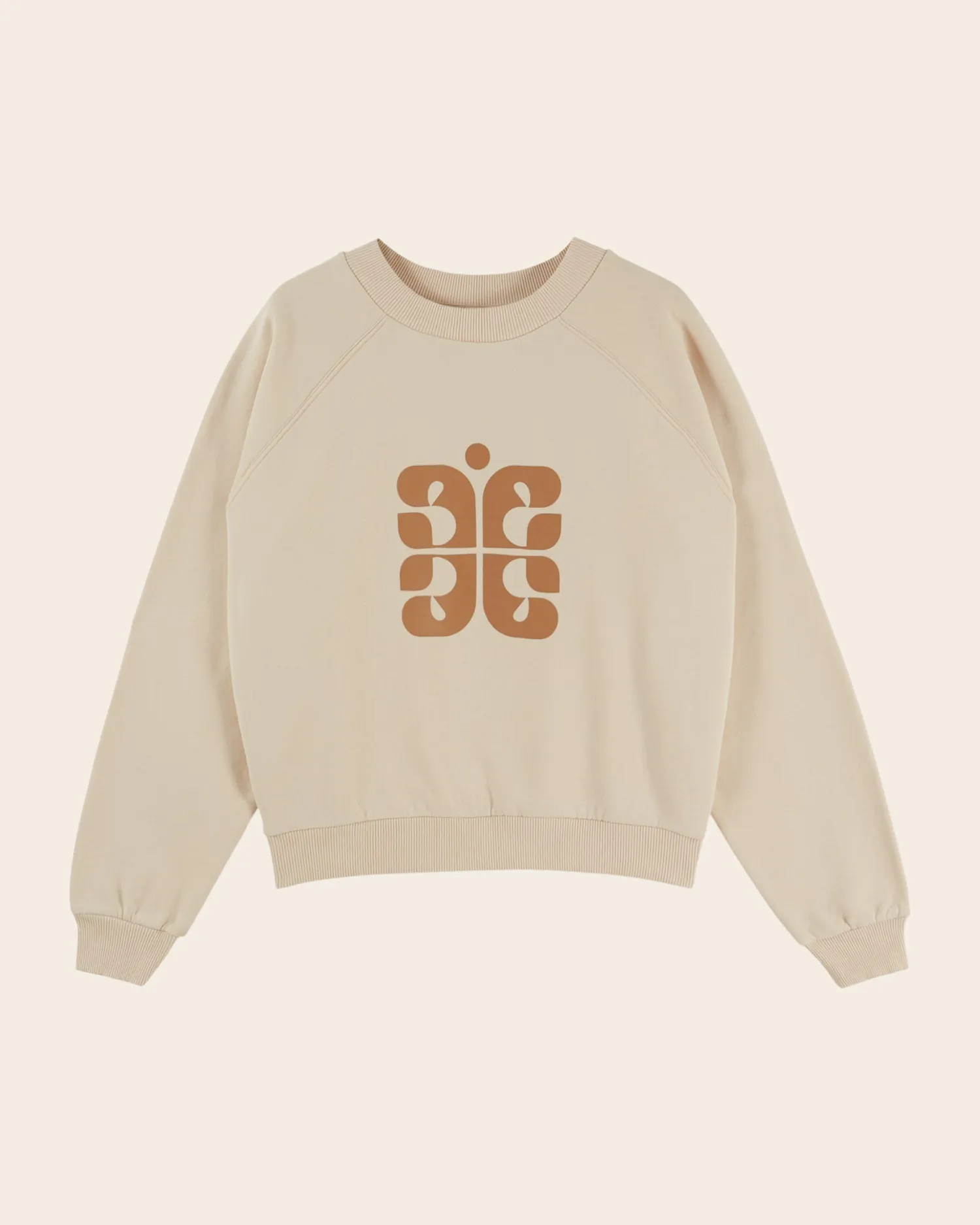 Emile et Ida Earl sweatshirt logo beige