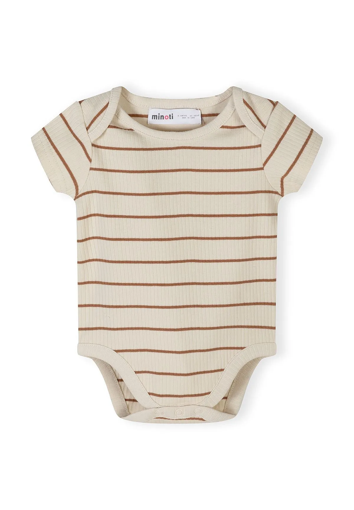 Minoti 44551 body 3-pak beige rib giraf