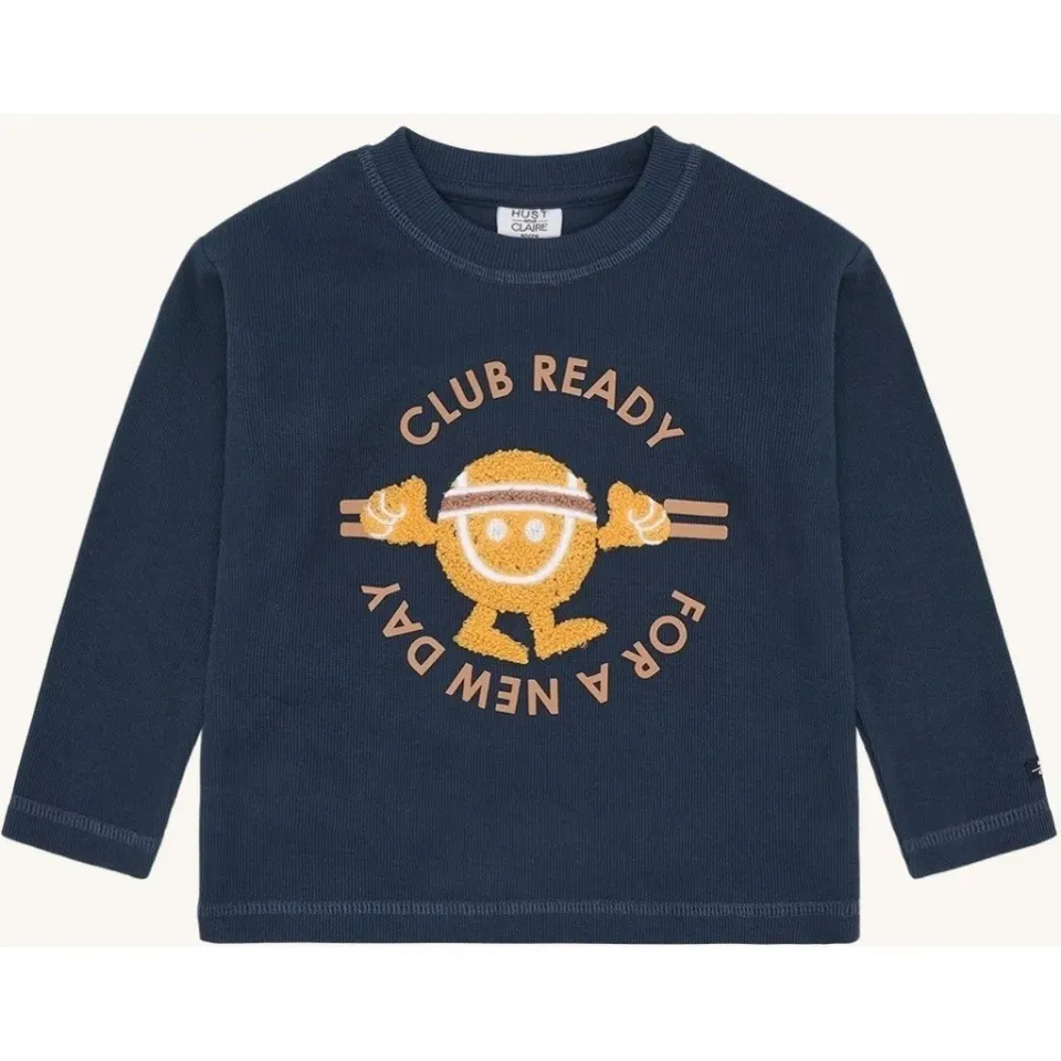 Hust & Claire HCSune Tennis bluse Blues bomuld
