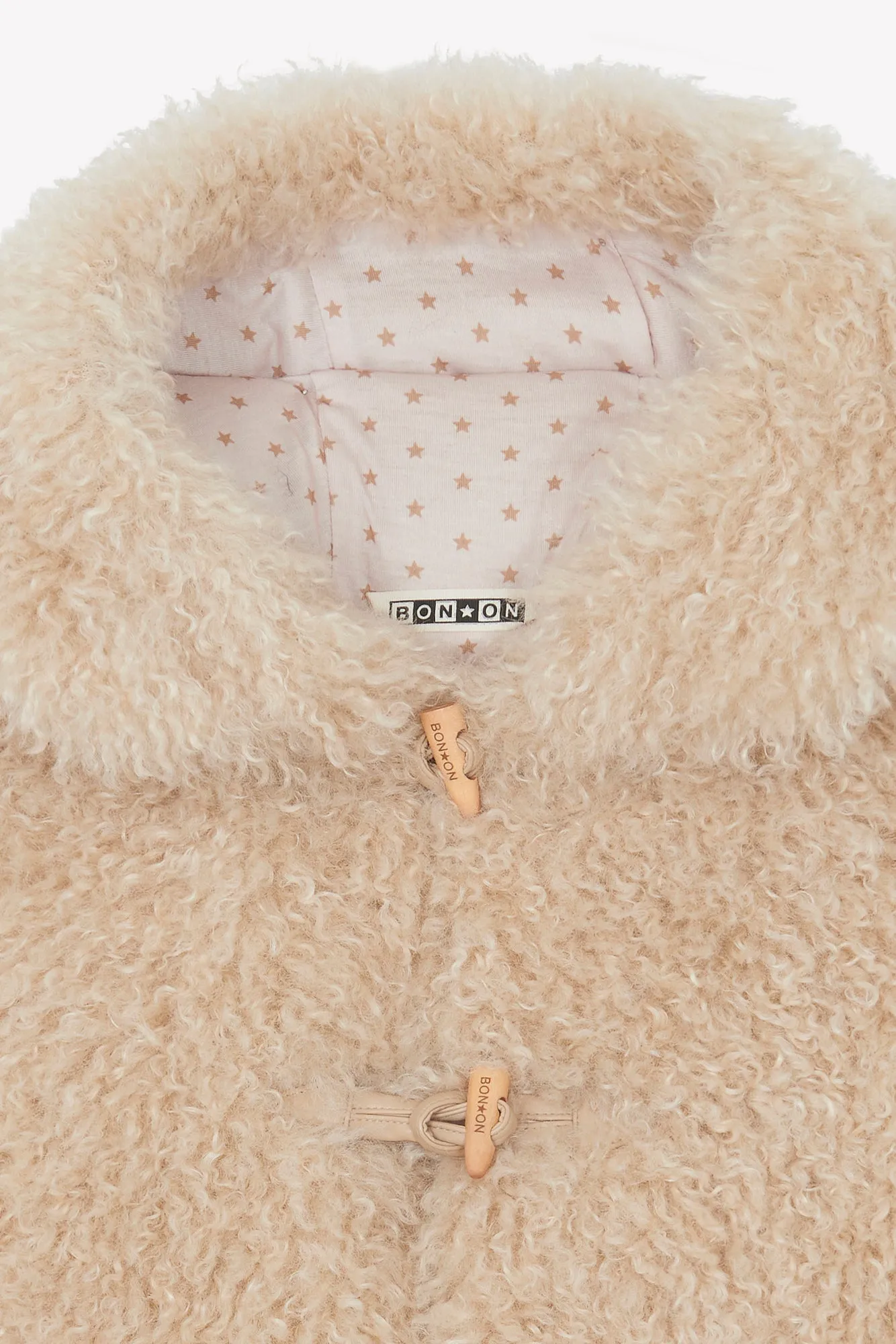 Bonton Mars frakke ecru 6A sherpa