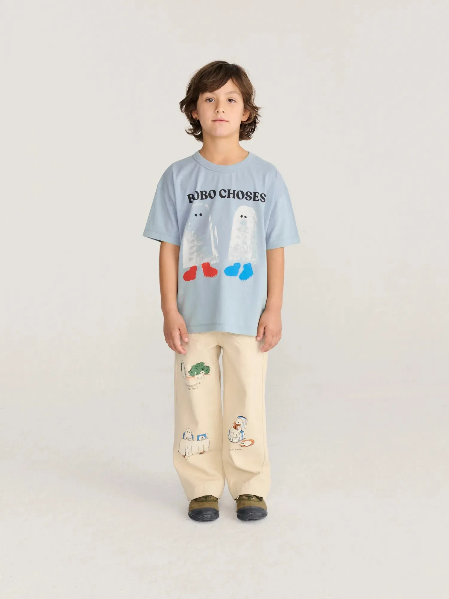 Bobo Choses Booty Ghosts t-shirt 2-3 år lyseblå