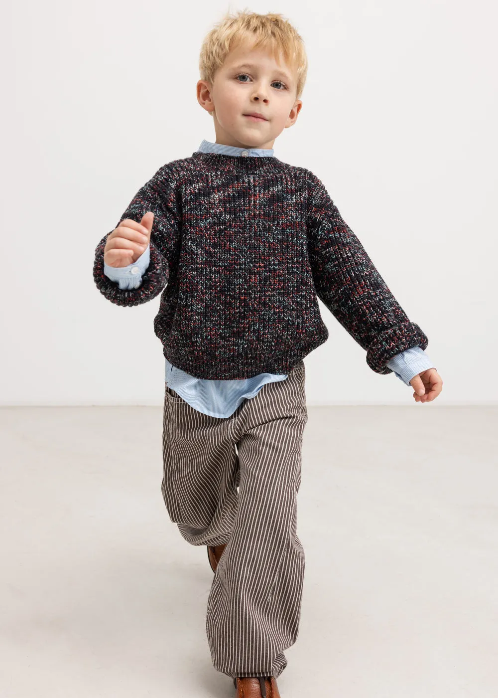 MarMar Copenhagen Pando bukser Dark Brownie Stripe denim