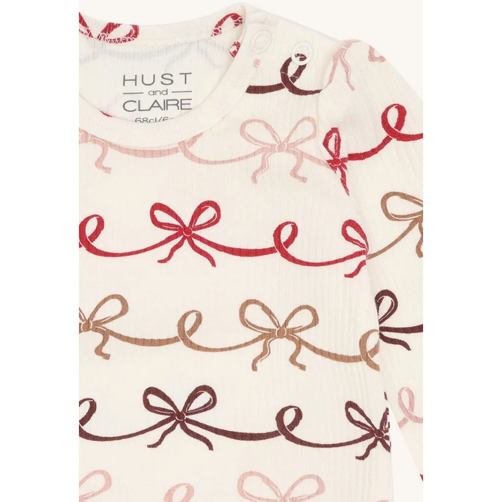 Hust & Claire Amma langærmet bluse Sugar bomuld