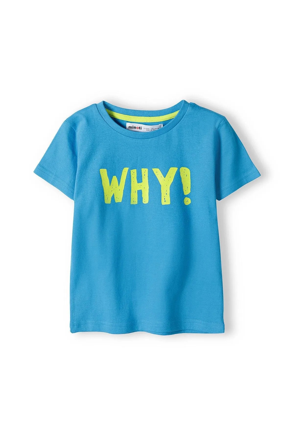 Minoti 38413 t-shirt til drenge turkis bomuld