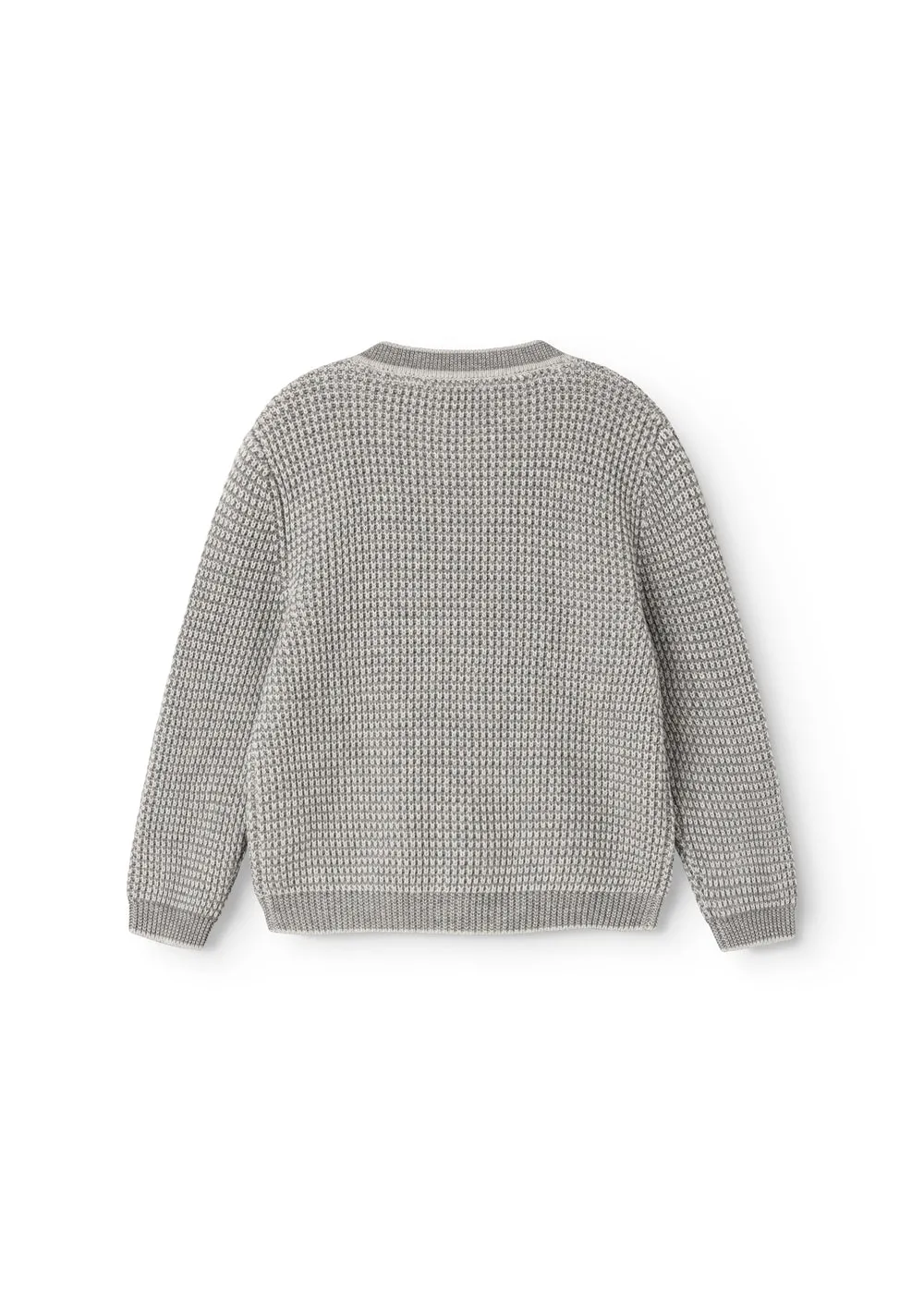 MarMar Tarono strikcardigan Grey Melange Stripe med lommer