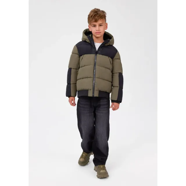 Minoti 45236 vatteret jakke khaki drenge