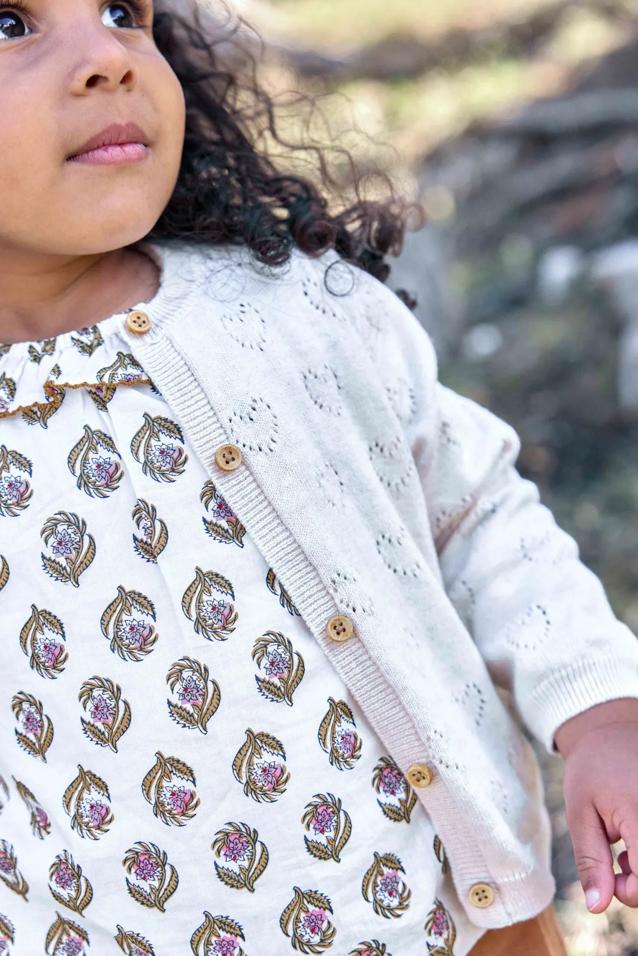 Bonton Lilet Coeur cardigan 2 år ecru uld