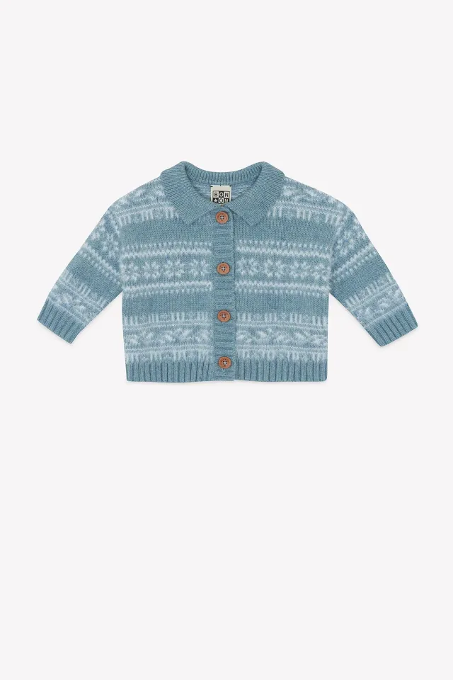 Bonton Lucien cardigan baby blå frostrøk