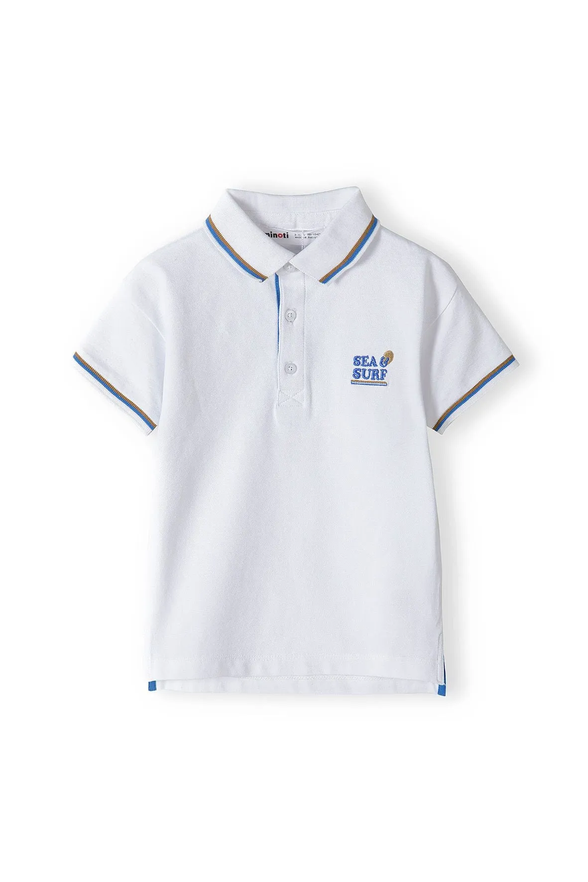 Minoti 38275 poloshirt hvid 3-pak til drenge