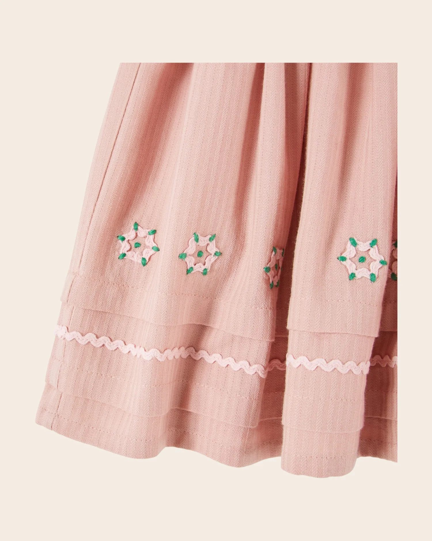 Emile et Ida Sakura nederdel lyserod broderet
