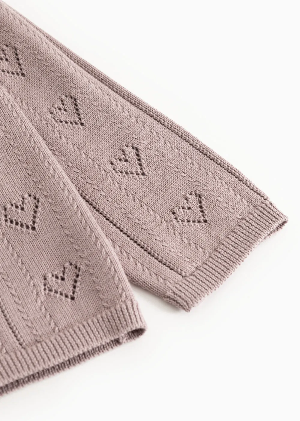 MarMar Totti strikcardigan Dusty Purple økologisk bomuld
