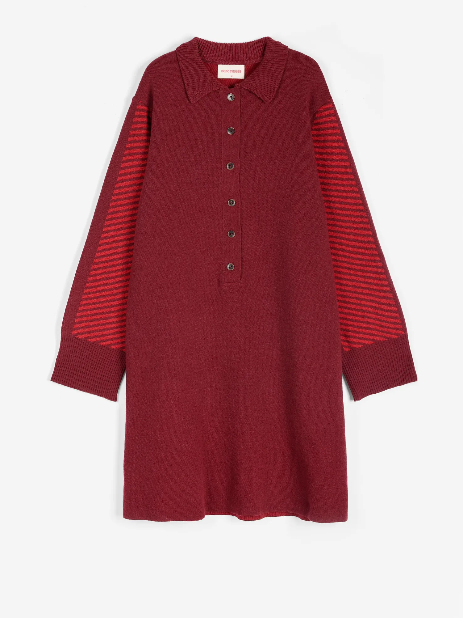 Bobo Choses All About Monsters Polo kjole rød uld
