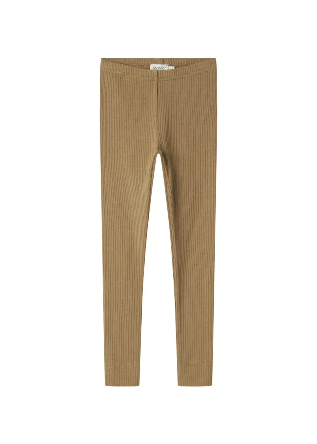 MarMar Leg leggings Dark Bronze økologisk bomuld
