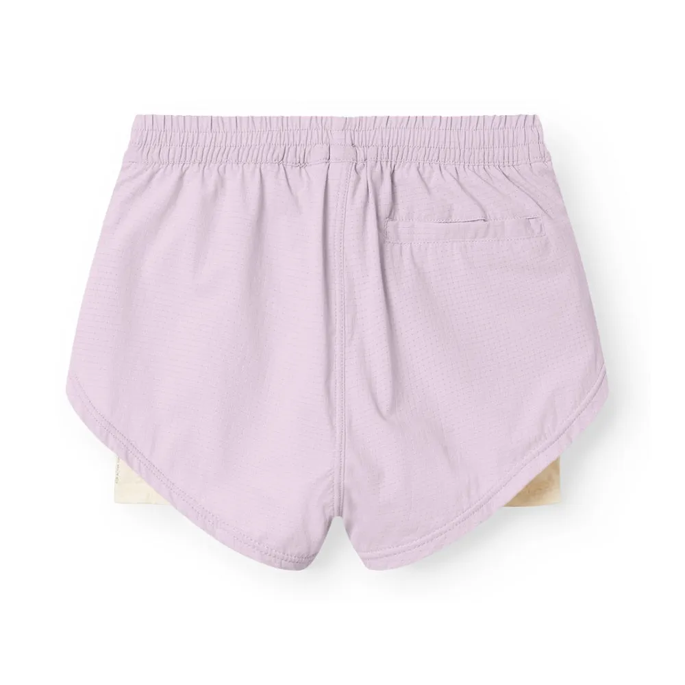 MINI A TURE Eidie shorts Tea Green med cykelshorts