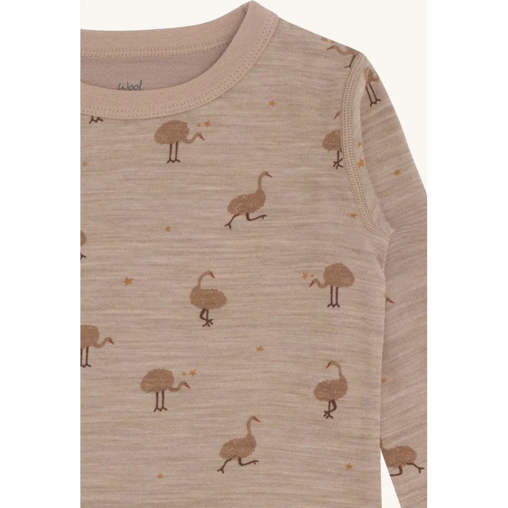 Hust & Claire Abba Ostrich bluse biscuit uld