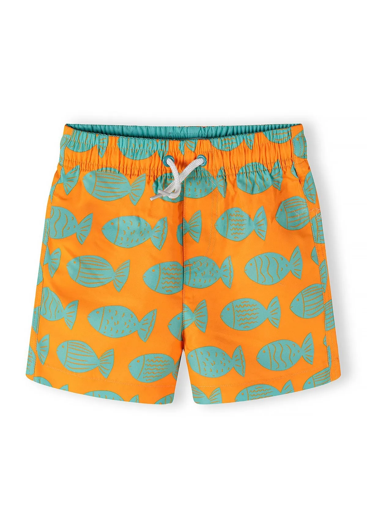 Minoti 44506 badeshorts orange fisk 2-pak