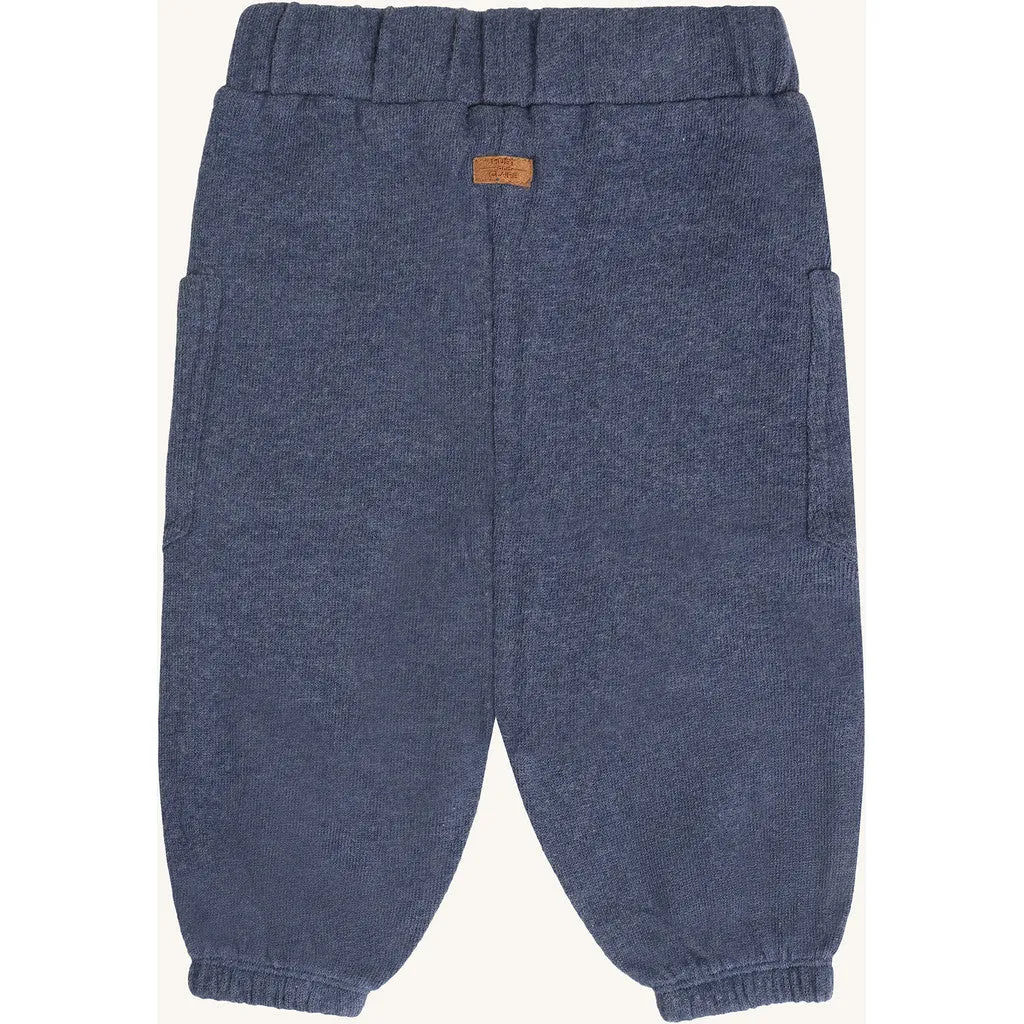 Hust & Claire HCGus Fine Knit joggingbukser vintage indigo økologisk bomuld