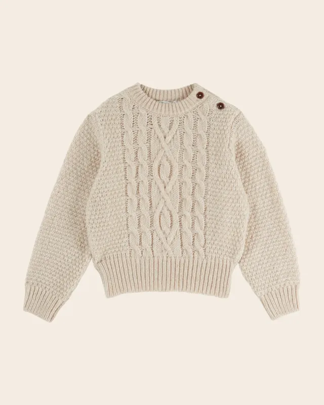 Emile et Ida Farine striktrøje beige uld