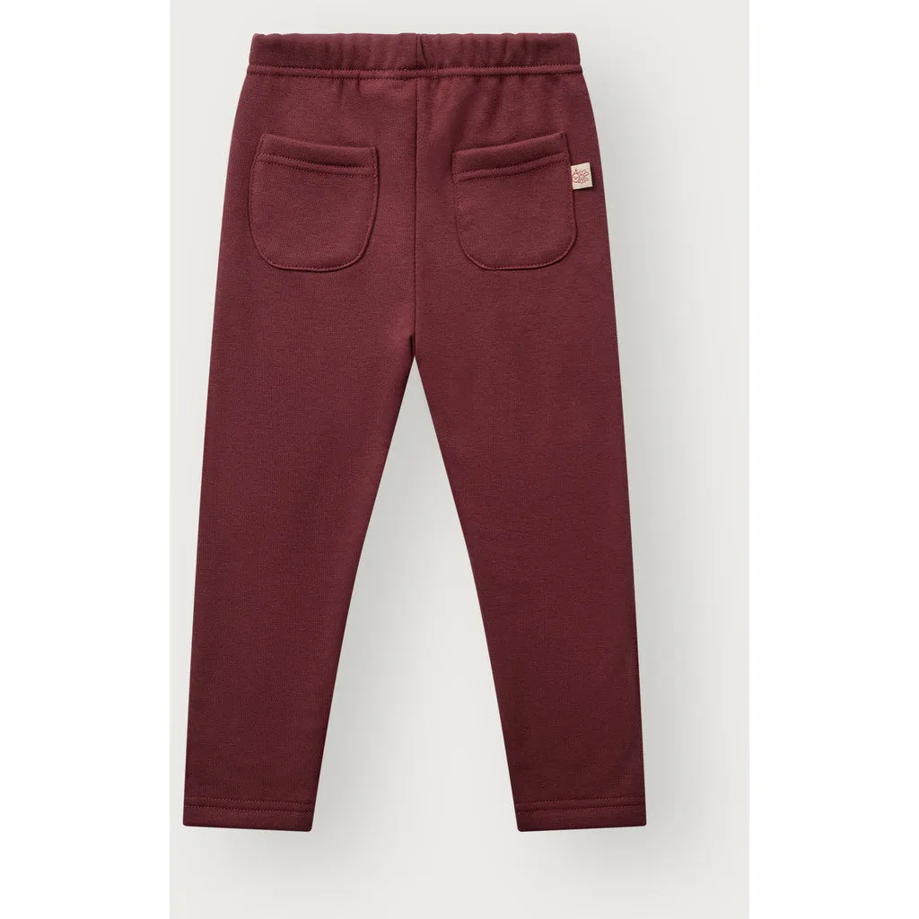 Hust & Claire Lisa Fleece leggings maroon bomuld