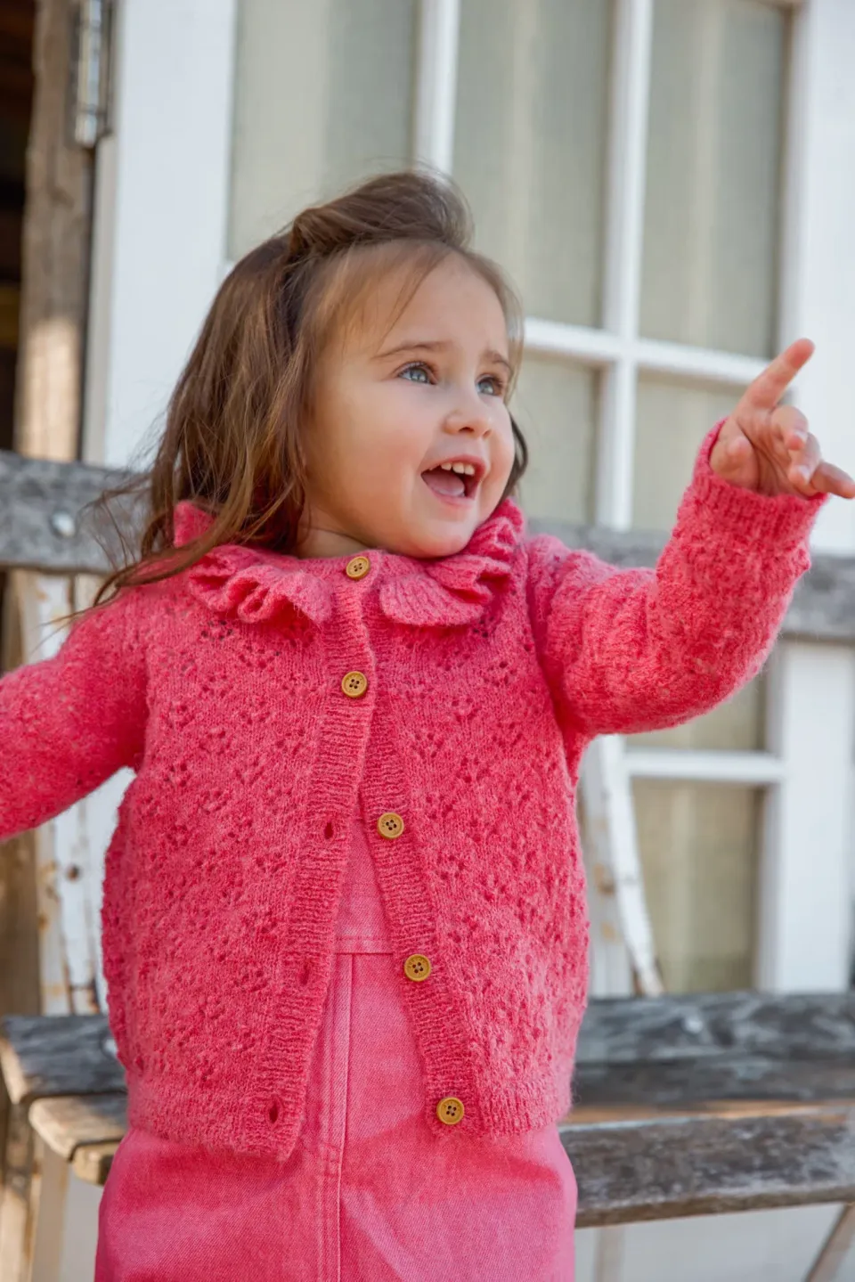 Bonton Corolle cardigan rosa uld baby