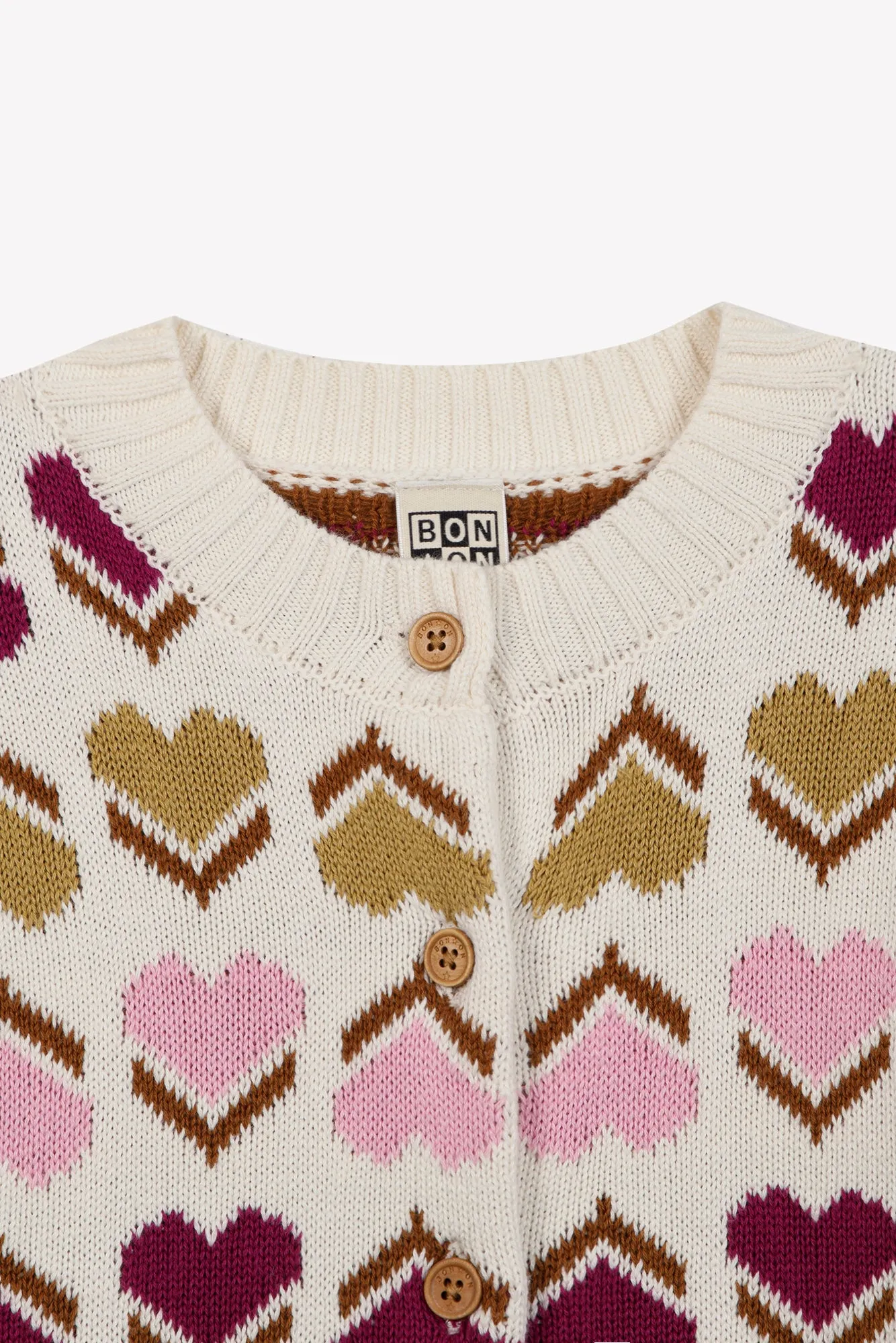 Bonton Maligne Milk cardigan hjerter