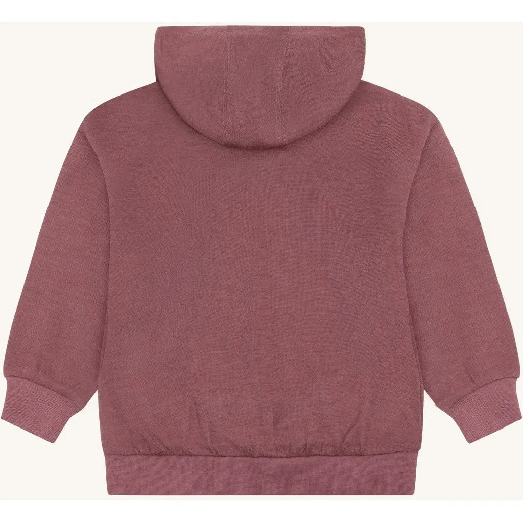 Hust & Claire HCSanu Hoodie Old Rose uld bambus