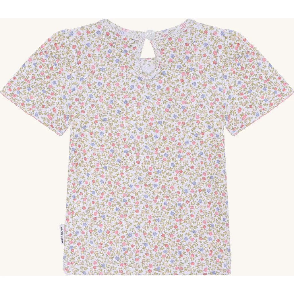 Hust & Claire HCAlma Blooming t-shirt hvid økologisk