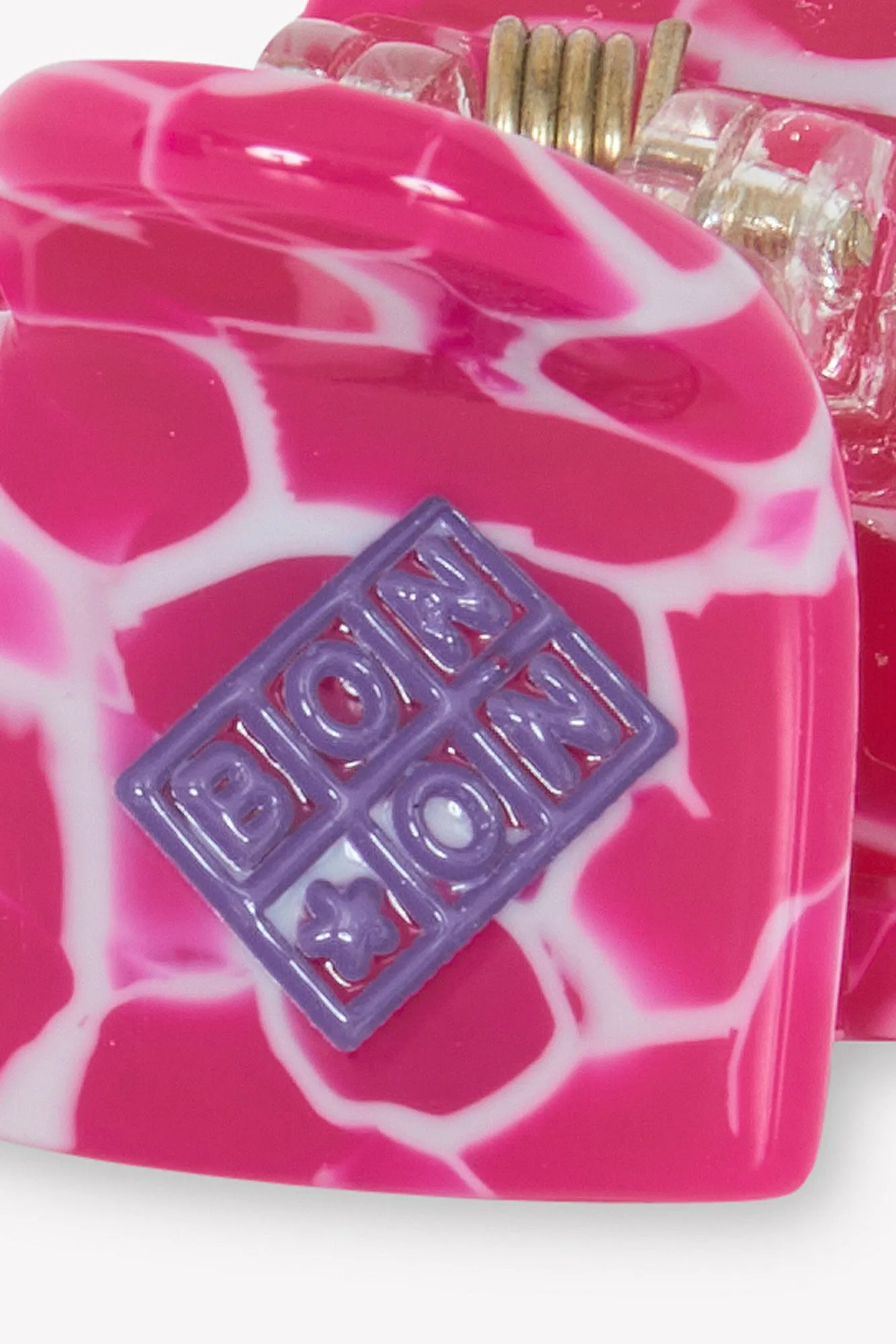 Bonton x Gigi Pince Coeur hårspænde rose marbré lille