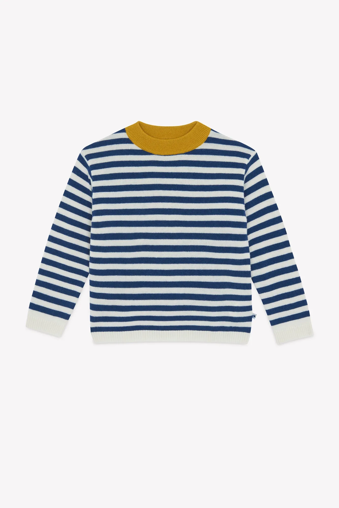 Bonton Pepito Blue strik stribet bomuld cashmere 4A