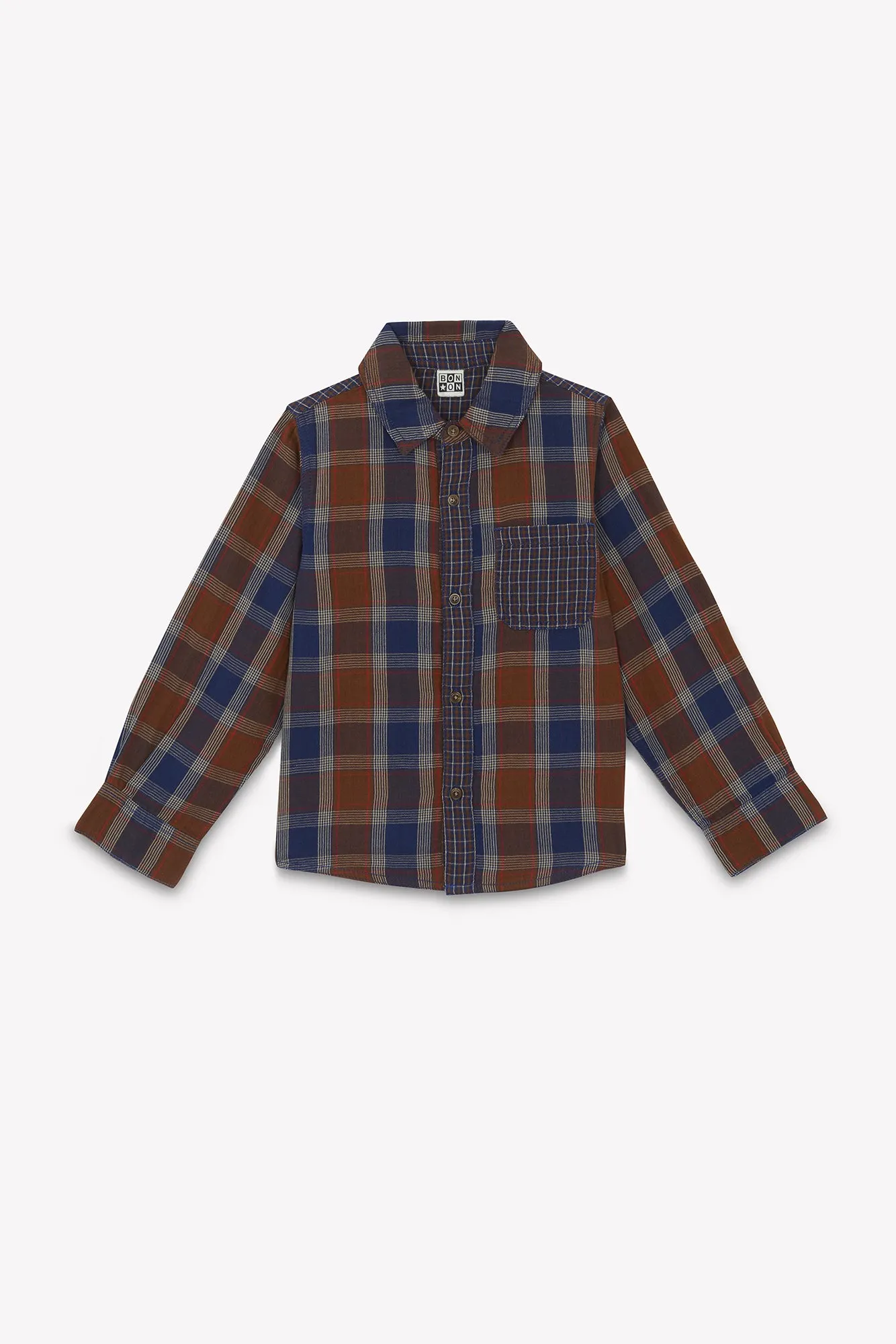 Bonton Paname skjorte ternet barn knapper