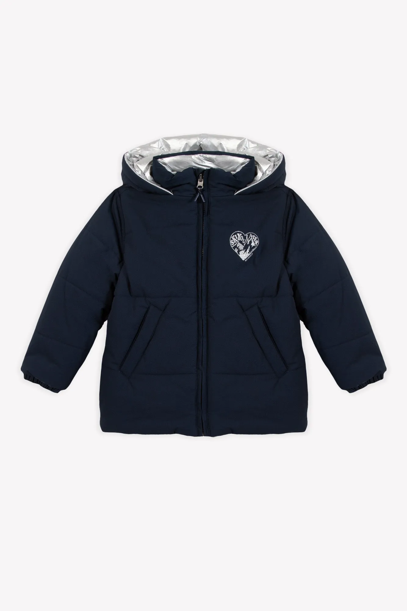 Bonton Moove Sailor Blue dynejakke blå hætte