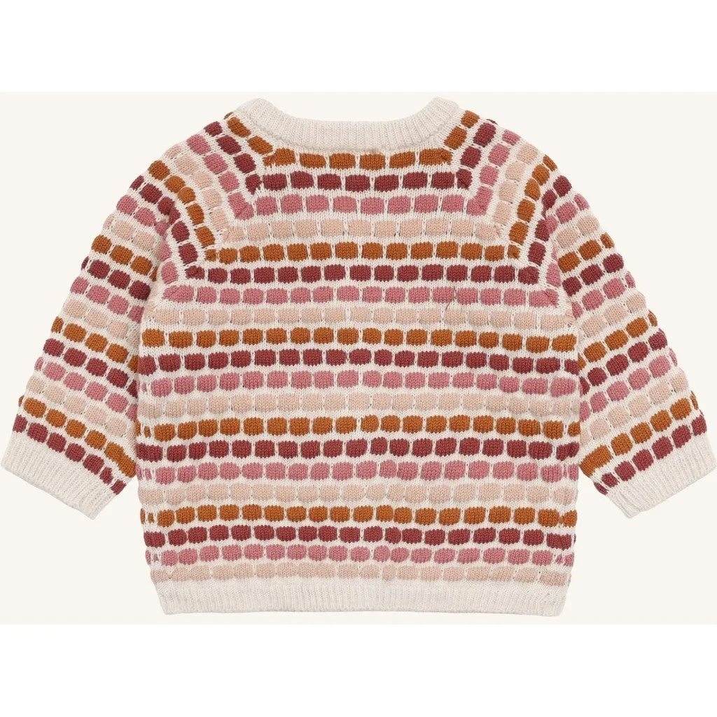 Hust & Claire HCCall dot cardigan dry rose øko baby