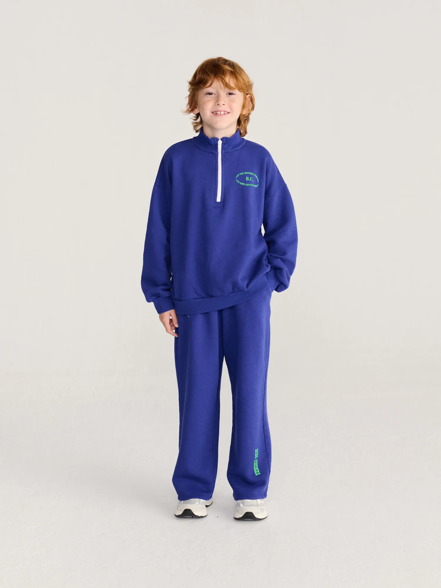 Bobo Choses Mystery BC half zip sweatshirt navy bomuld