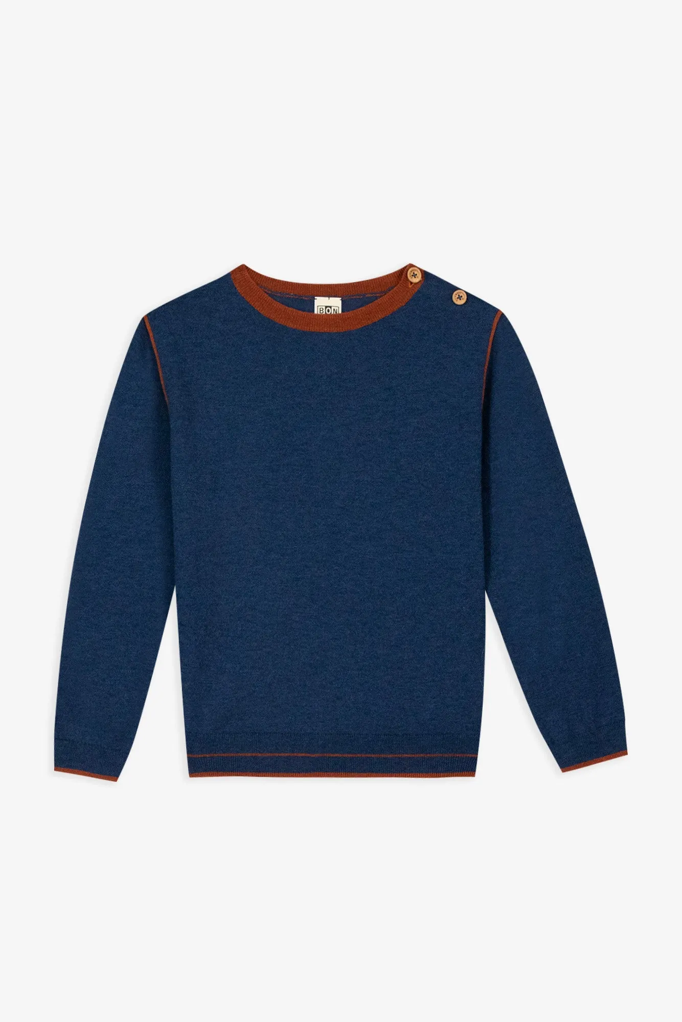 Bonton Pasta Blue pullover blå bomuld 100%