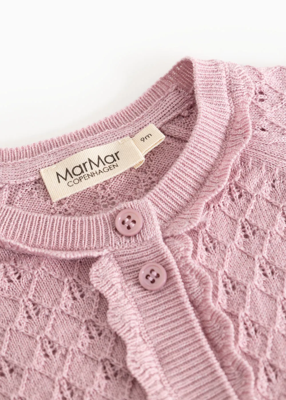 MarMar Totti cardigan Soft Berry hulmønstret