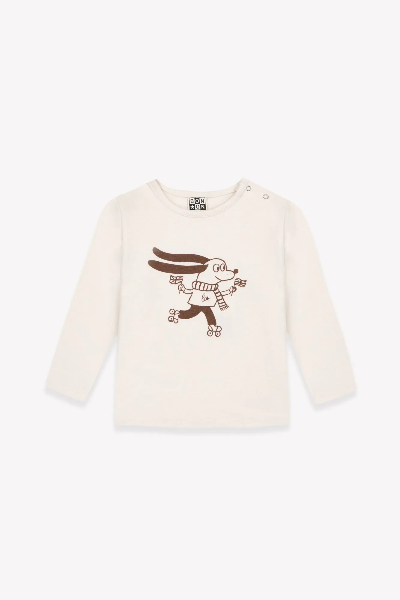 Bonton Taxi Happy Doggy T-shirt ecru bomuld