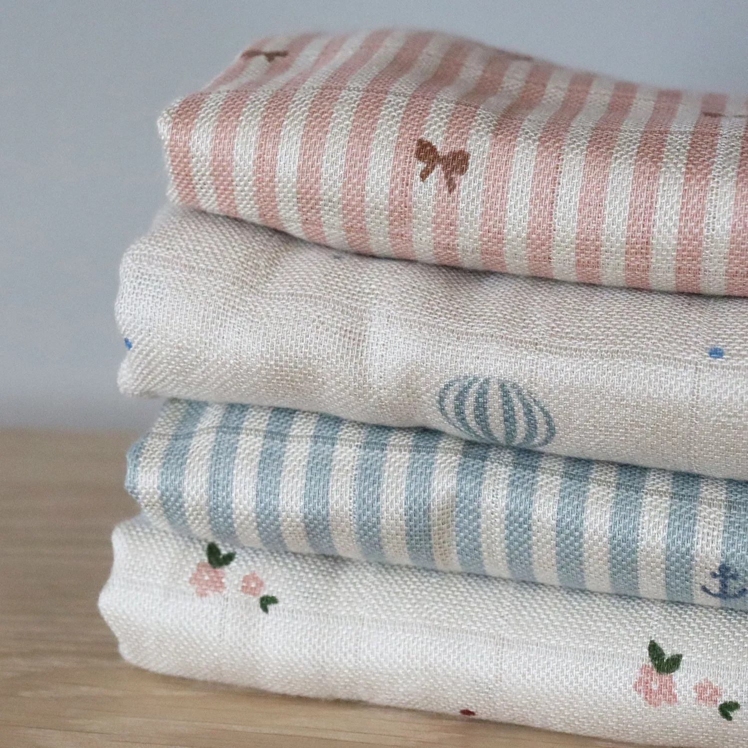 nuuroo Josefine stofbleer Stripe bow bambus 2-pak