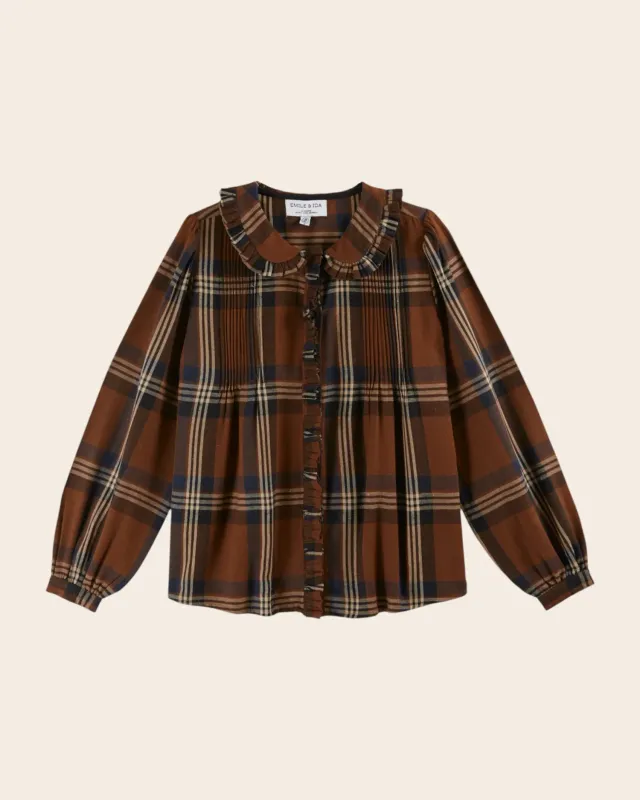 Emile et Ida Caro bluse brunternet til kvinder