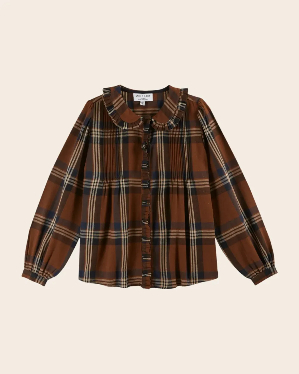 Emile et Ida Caro bluse brunternet til kvinder