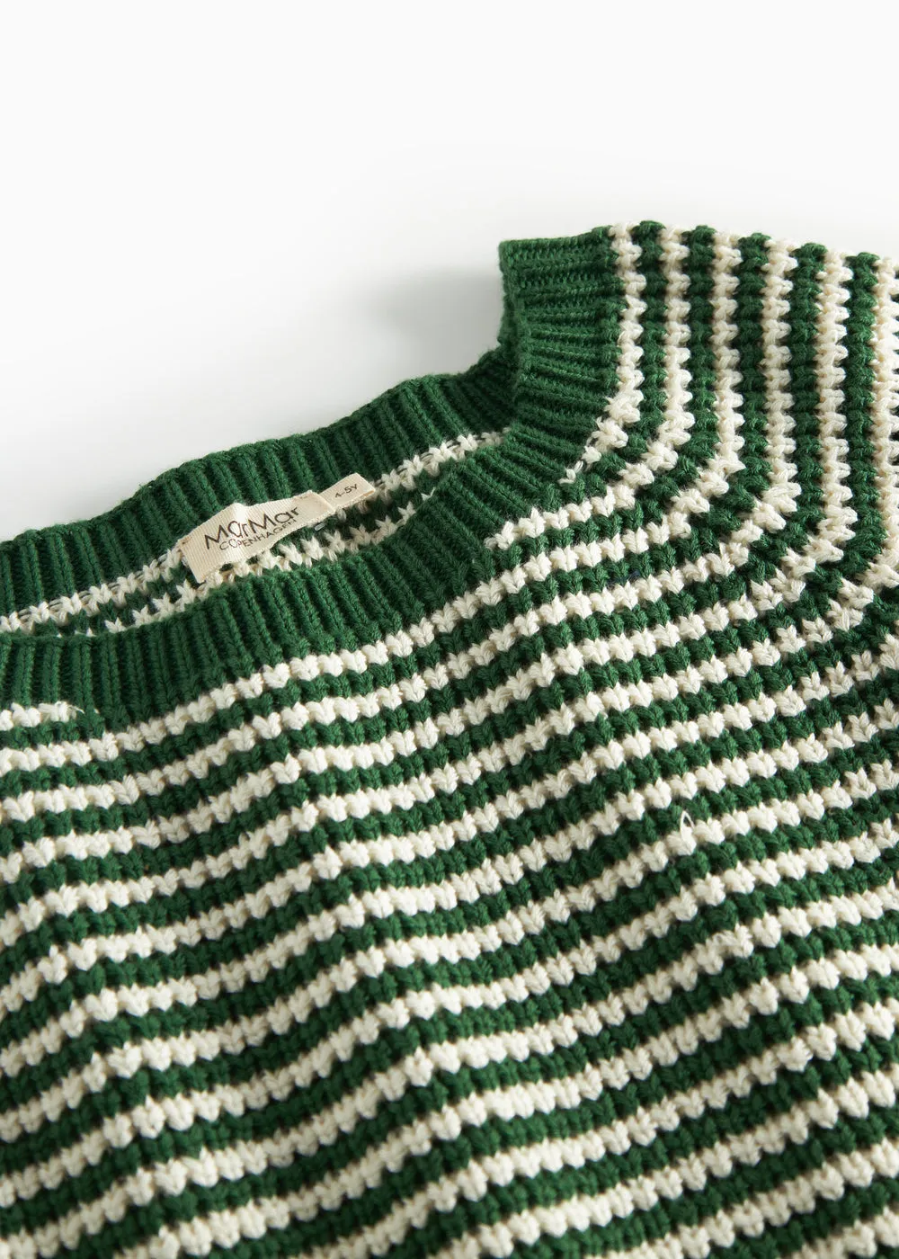 MarMar Torin striktrøje Garden Green Stripe økologisk