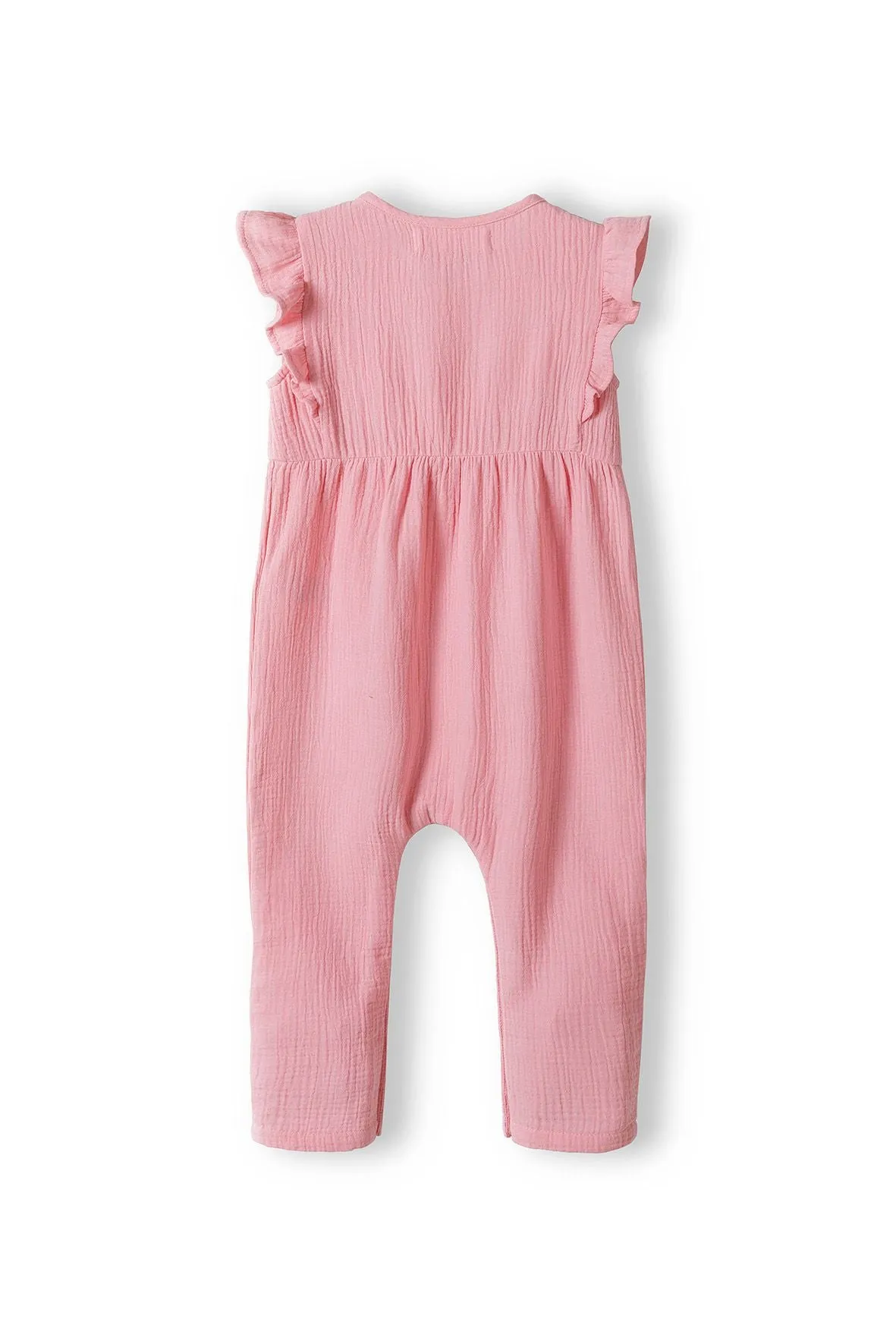 Minoti 38121 jumpsuit rosa bomuld med broderi