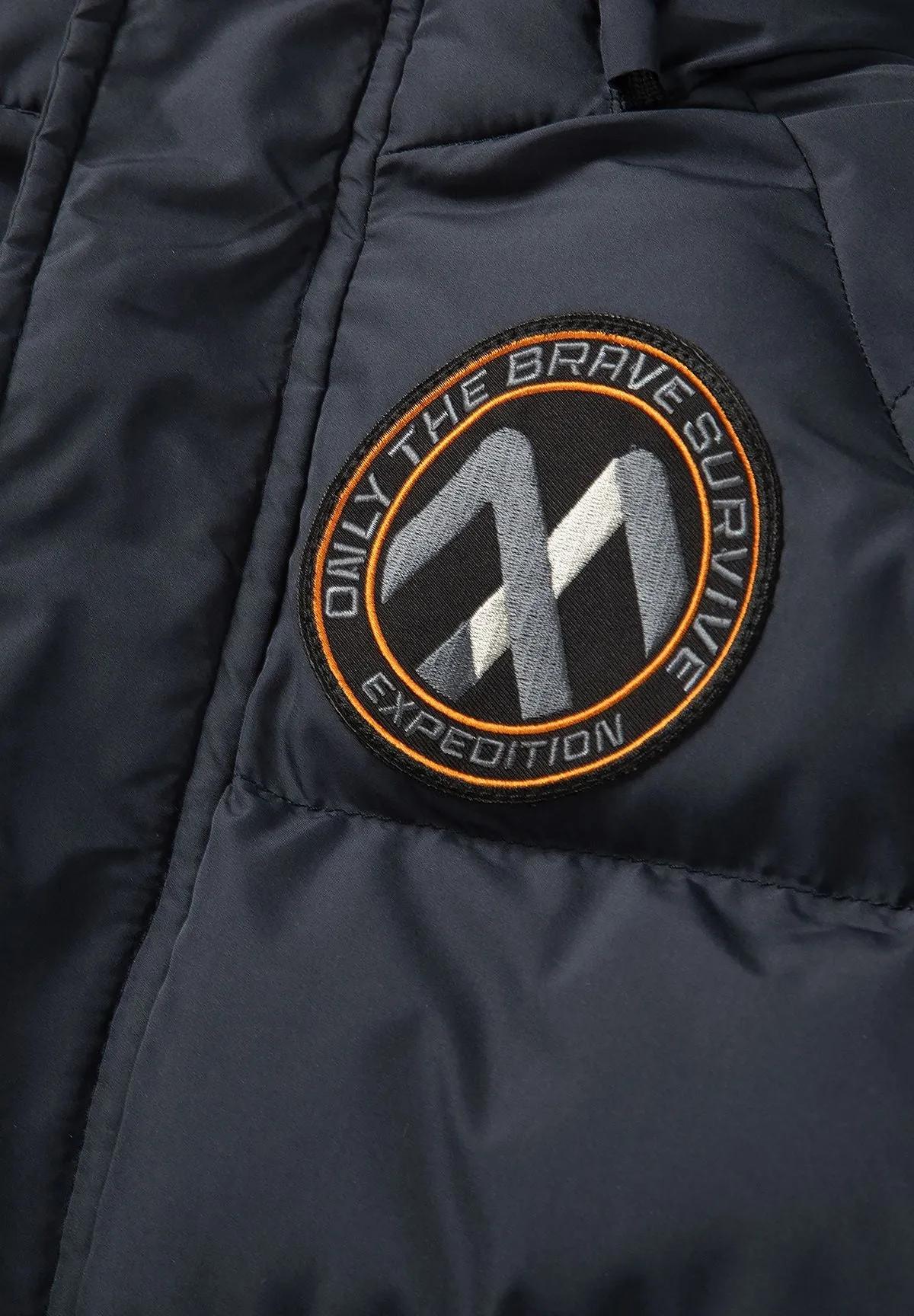 Minoti parka dreng navy quiltet str. 104-172