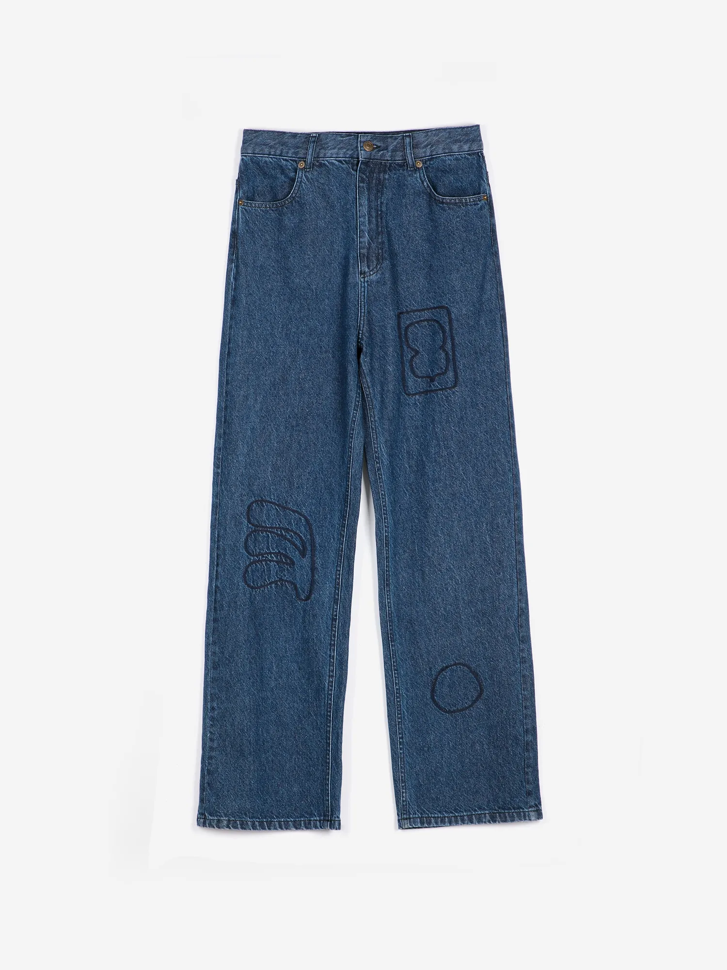Bobo Choses All About Monsters jeans XS økologisk bomuld
