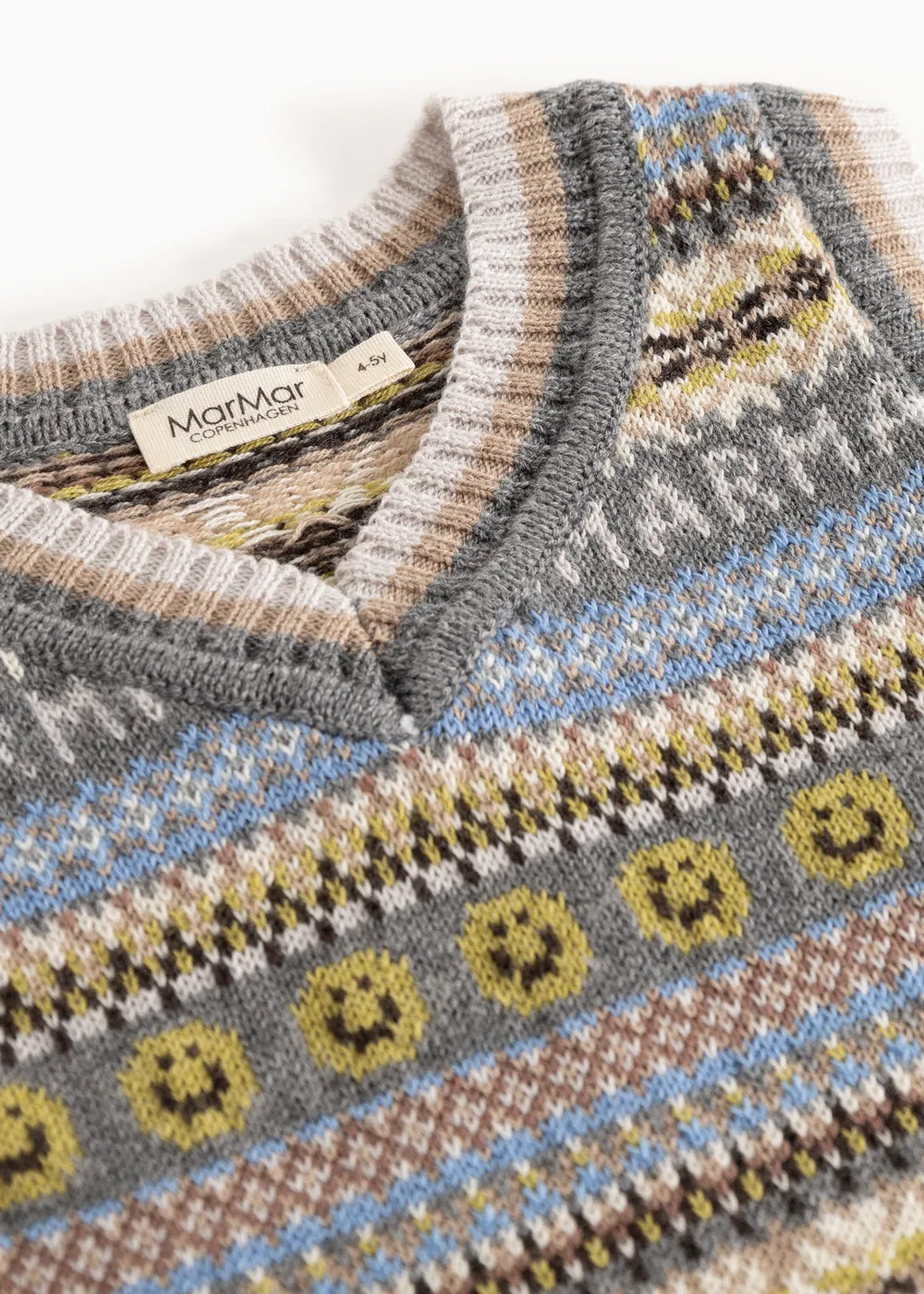 MarMar Taj strikvest Fair Isle bomuldsuld