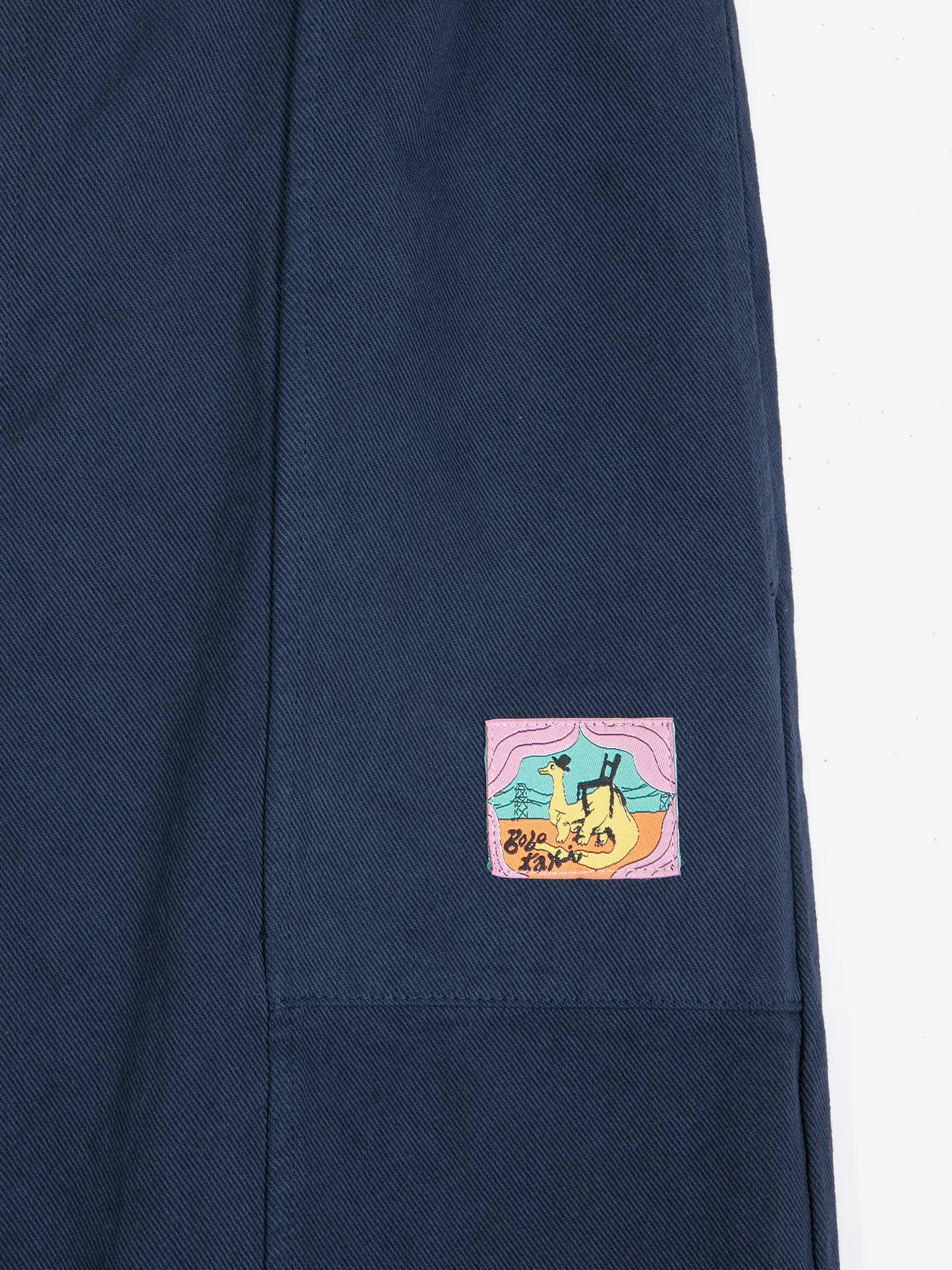 Bobo Choses All About Monsters Cotton Twill Cocoon bukser mørkeblå