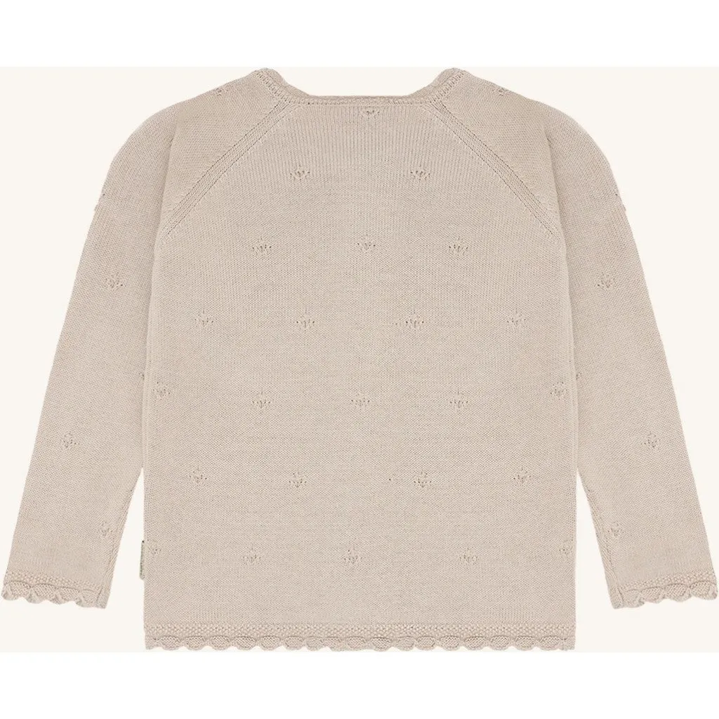 Hust & Claire HCCilja Pointelle cardigan Kit bomuld