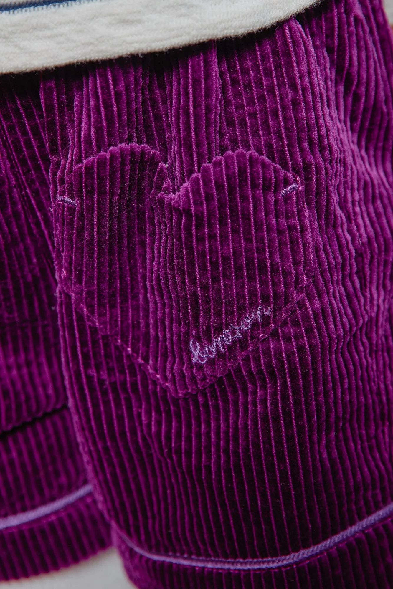 Bonton Purple Rain shorts lilla velour til piger