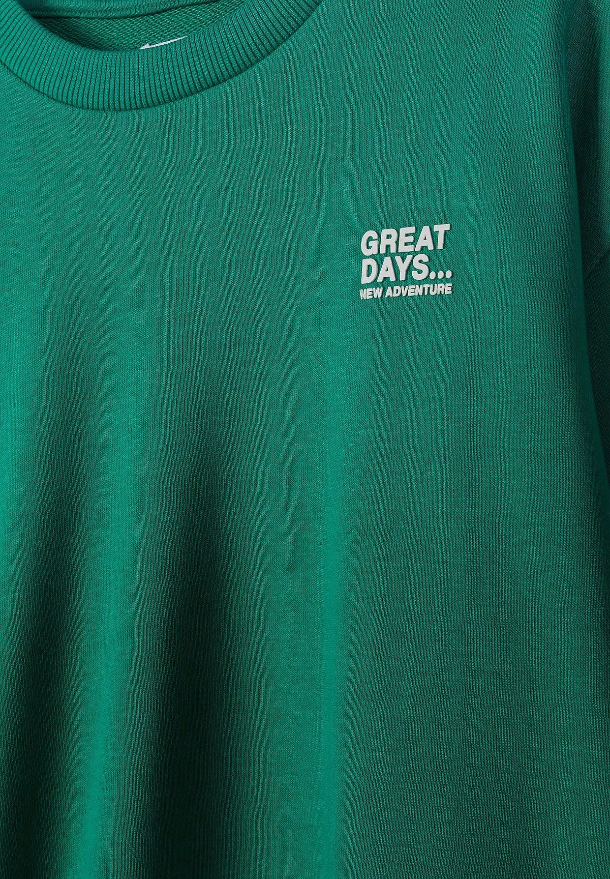 Minoti 44804 sweatshirt hvid grøn 2-pak