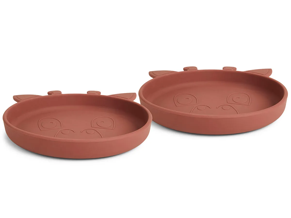 nuuroo Akila tallerken 2-pak Mahogany silikone giraf